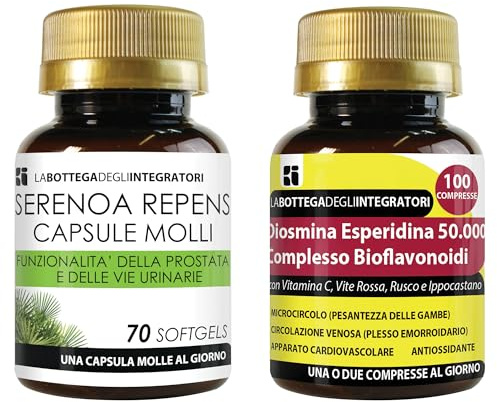 SERENOA REPENS 70 GÉLULES - BIOFLAVONOÏDES DE DIOSMINE ET D'HESPÉRIDINE 100 COMPRIMÉS |PROSTATE, CIRCULATION ET MICROCIRCULATION