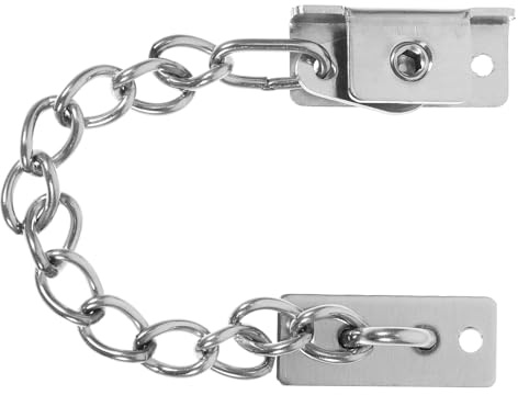 WOONEKY Serrure Chaîne de Porte Acier Inoxydable Résistante et Antirouille Verrou de Sécurité Intérieur pour Maison Bureau et Chambre Protection Garçon Fille et Animaux Installation