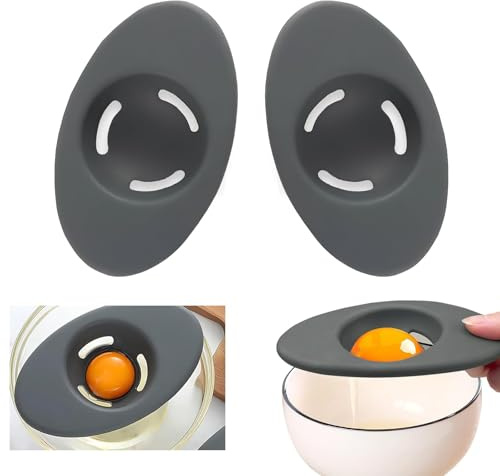 2 Pcs Silicone Egg White Separators, 3-Slit Egg White Separator from Yolk for Baking, Lightweight Cooking Accessory, Food-Silicone Egg Separator Tool Kitchen Cooking Gadgets