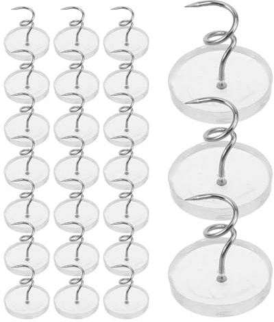 HOMSFOU Clavos para Tapicería Giratorios y Transparentes, 100 Unidades para Sujetar Faldones de Cama y Fundas de Sofá Hogar