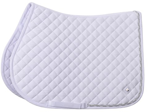 Imperial Riding Schabracke IRH Basic Cotton VS, Vielseitigkeits-Schabracke mit Rautensteppung, Glitzerpaspel und Metall-Logo, Weiß, Full
