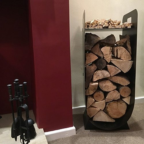 Made O' Metal Ultra Steel Indoor Home Fireplace Fire Mini Log Basket Holder Storage