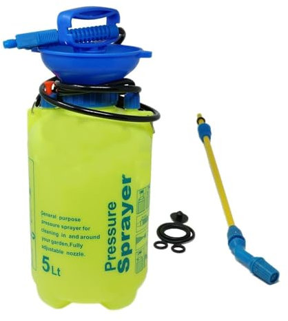 Dapetz ® Garden Sprayer 5 litre Pressure Sprayer Pump Action, Knapsack Chemical Weed Killer, Water Pump Sprayer, Ideal with Pesticides, Insecticides, Fungicides.