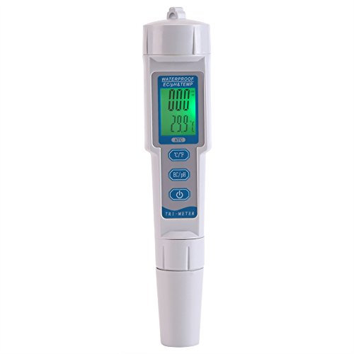 Yosoo PH/EC/Temp-Messger?t Professional 3 in 1 Tragbares, hochgenaues Handmessger?t zum Testen der Wasserqualit?t