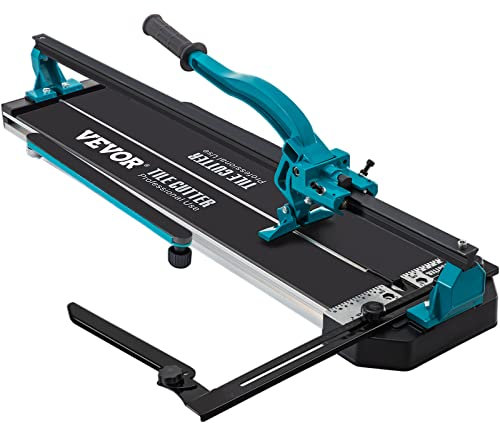 VEVOR Tile Cutter, 24 Inch Manual Tile Cutter, Tile Cutter Tools w/Single Rail Double Brackets, 3/5 in Cap w/Precise Laser Guide, Tile Cutter Porcelain Tools for Precision Cutting Porcelain Tiles