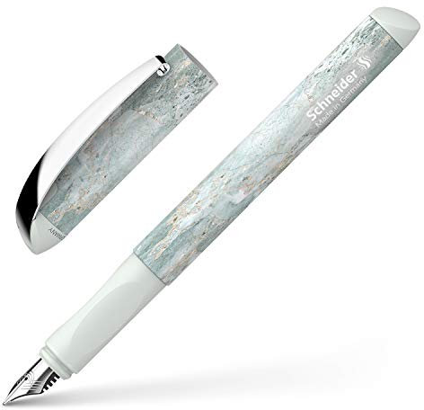 Schneider Glam VIP Füller (für Rechts- und Linkshänder, inkl. Tintenpatrone königsblau) mineral blue, 1 Stück (1er Pack)