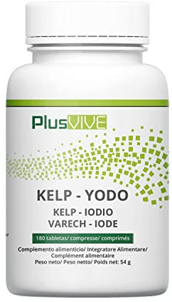 Plusvive - Lot de 365 tablettes d’iode extraite de varech, 150 µg