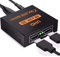 HDMI Splitter 1 en 2 salidas 4K 3D 1080P HDMI Distribuidor Adaptador 1 a 2 vías Caja Hub Cable para PS4, Xbox, LED, DVD, reproductor, HDTV, proyectores, compatible con dos televisores al mismo tiempo