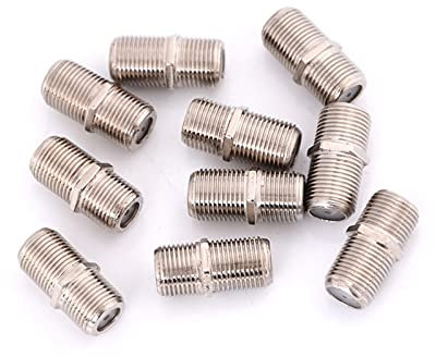 Adattatore in fibra ottica 10 PZ / PACCHETTO f Tipo F Connettore adattatore Accoppiatore Femmina F / F Jack RG6 Cavo coassiale coassiale utilizzato in video di alta qualità Il connettore in fibra otti