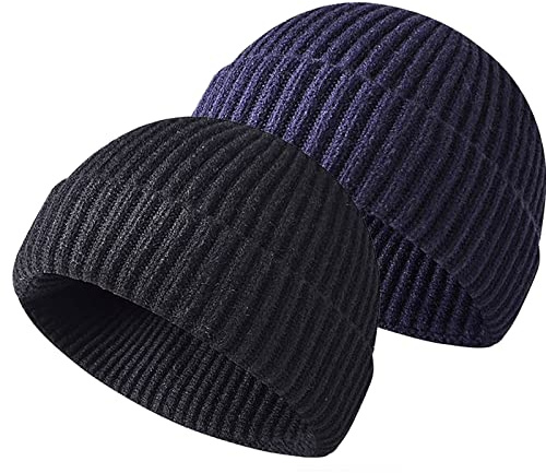 Baynetin Retro Trawler Winter Beanie Hat, Unisex Fischermütze Dockermütze Rollmütze Winter Hut Baseballkappe Cappello Antivento