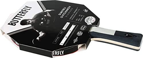 Butterfly Dimitrij Ovtcharov Diamond - Raqueta de Tenis de Mesa con tecnología EVA, Revestimiento Wakaba Certificado ITTF, Mango cóncavo, Juego Variado