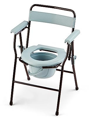 Folding and Lightweight Commode Toilet Chair - Easy and Simple Potty Removal
