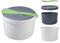 KLOP256 Cuocere per riso a microonde, 2 l, per forno a microonde, riso, PP di qualità alimentare, Microwave Rice Cooker, setaccio e pentola a vapore (verde)