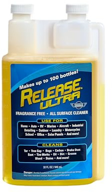 Release Ultra Concentrate All Surface Cleaner & Degreaser, Fragrance Free, No Rinse, Ultra Concentrated, 32 Fl Oz, makes 20 32 oz bottles