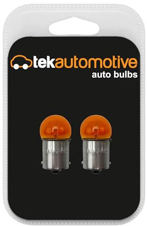 Tek Automotive 207 Amber Car Bulbs Indicator Repeater Light 207A 12V 5W BA15S - Twin Pack