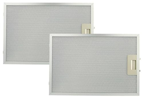 vhbw 2x Filter Metallfettfilter kompatibel mit Bosch 5DB 66250, 69250 Dunstabzugshaube - 38,8 x 26,5 x 0,9 cm, Metall