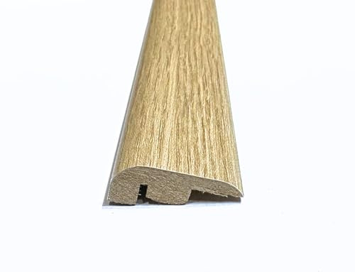 San Diego Oak Laminate & Wood Flooring Section Transition Bar MDF Threshold Strip End Edge Profile Door Trim Moulding Oak (1, 2400mm (7ft 9))