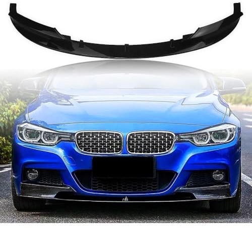 MAAIQTIND Frontspoiler, für BMW F30 F31 3Series M Sport 2012-2018 Spoilerlippe AntiKollision Abriebfest Frontstoßstange Lippe Auto Zubehör,Glossy Black