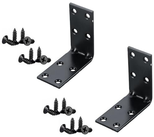 LONGHAO 2+8 pcs Schwerlast Winkel Holzverbinder Edelstahl Winkel Klammern Winkelverbinder Edelstahl Eckwinkel 90 Grad Dicke 3.1mm,30*60*60cm,zum Befestigen Reparieren von Möbeln, Verstärkungsfuge (60)