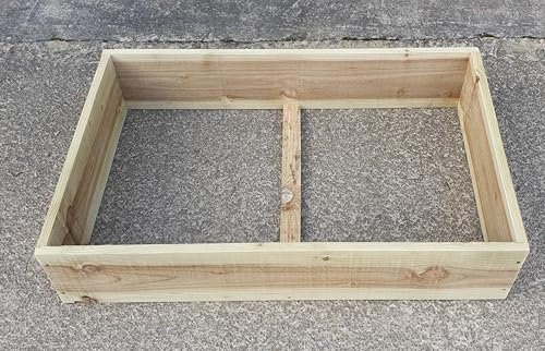 Rough Sawn Timber Raised Bed 100cm x 65cm x 20cm high