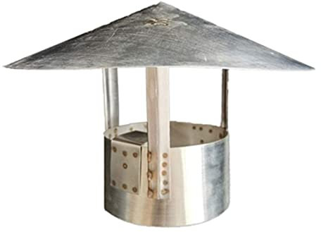 Generisch Entlüftungskappe aus Edelstahl, wasserdicht, rund, für Schornstein, Dach, Ofenrohr, Regenschutz, 170 mm, ideal für Abgassystem