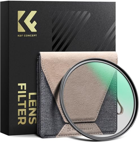 K&F CONCEPT Filter 82mm Black Mist 1/4 & Ultra-niedrige Reflexion | für Reduzierung von Blendung und Reflexionen, Messingmaterial, Optisches Glas mit Multi-Nano-Beschichtung, Nano-XPro, FE902