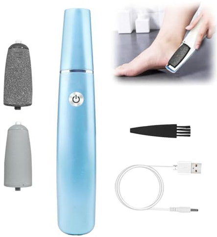 Dandin Râpe électrique pour callosités - Pour les pieds - Kit de pédicure électrique - Pour enlever les callosités - Pour peaux mortes, dures et fissurées