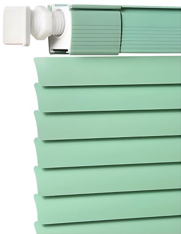 Interior Persiana Venecianas de Aluminio 25.0 mm Listones Estores Horizontales Cortinas Opacas Privacidad Sin Taladrar para Dormitorio Y Salón(60cm x 240cm)