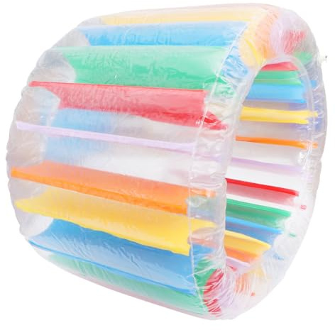 HONITANO Inflatable Floating Water Wheel Roller Colorful Giant Crawling Roll Ball for Boys and Heavy Duty PVC Pool Float for Outdoor Grass and Swimming Fun