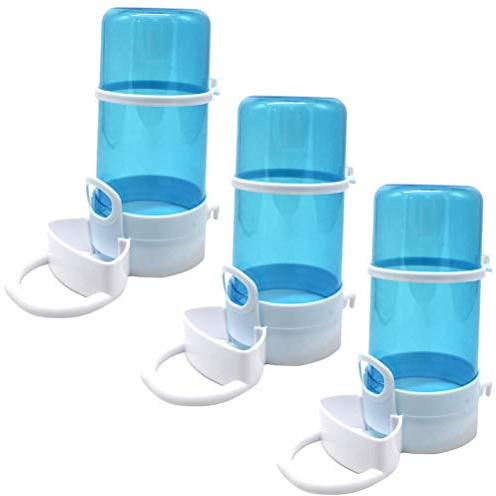 SEWACC 3pcs Refillable Automatic Feeder Hut for Birds and Hedgehogs, Plastic Food Dispenser with Easy to Clean Design, Suitable for Small Pets Feeding and Watering Needs