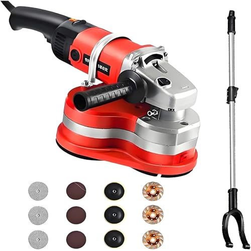 Electric Polishing Machine with Diamond Discs for Concrete Stone Floor Wall Surface Grinding and Seamless Sanding