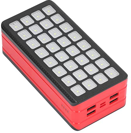 Caricabatterie Portatile For Telefono, Power Bank Solare Di Grande Capacità Da 50000 MAh Con 32 Lampadine A LED, Luce Forte E Bassa, Batteria Esterna A Ricarica Rapida For Emergenza Pesca