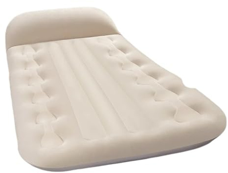 Luftbädd Bilrygg Uppblåsbar säng Uppblåsbar Tjock luftkudde Bärbar sovmadrass Lämplig resor bilsäng(Beige)