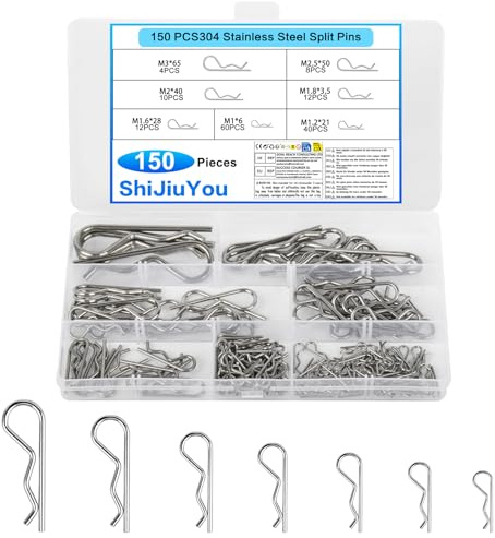 150 PCS Pasadores De Chaveta De Acero Inoxidable