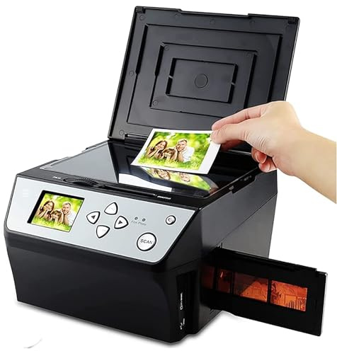 Scanner per pellicola, 22MP Digital Film e Slide Scanner con schermo LCD, converte pellicola da 35 mm e diapositive in foto digitali JPG