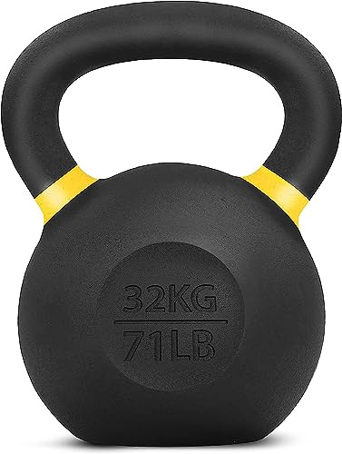 Yes4All 4-32kg Powdercoat Kettlebell aus Gusseisen, Schwunghantel, Kugelgewicht