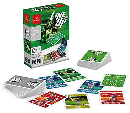 Dal Negro - Line Up, Gioco di Carte calcio, adatto per famiglie e bambini 8+, da 2 a 6 giocatori