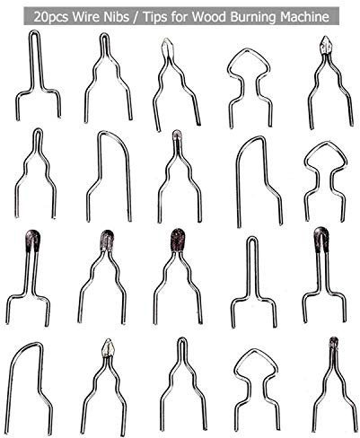 Brandmal-Set 60W 220 V, Multifunktionales Brandmal-Geräte-Set, Profi-Pyrographie-Set mit 2 Brandmalkolben, 20 Brennspitzen