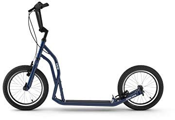 Yedoo S1616 Tretroller - bis 150 kg, mit Luftreifen 16/16 - Kickscooter für Erwachsene mit verstellbaren Lenker, Cityroller (blau)