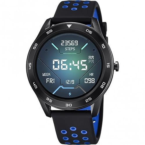 LOTUS Montre pour Homme 50013/3 Smartwatch Boîtier en Alliage Noir Bracelet en Caoutchouc Noir