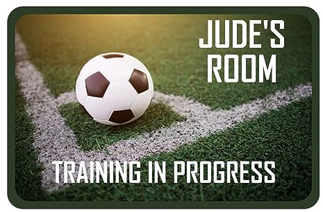 Training In Progress Football Design Kids Bedroom Door Sign Personalised For You - Any Name! Door Plaque,Girls/Boys,Nursery,Decor,Kids Room,Football