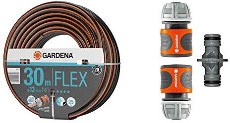 GARDENA Tuyau Comfort FLEX 13 mm (1/2), 30 m : tuyau d'arrosage & Nécessaires d'Arrosage de Gardena : Raccords pour Extension de Tuyau 13 mm (1/2) et 15 mm (5/8)
