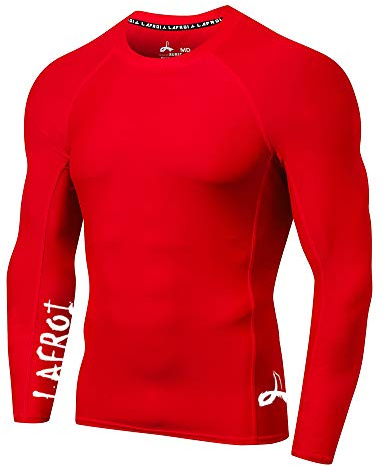 LAFROI – Maillot de Corps à Manches Longues, Protection UPF 50+, pour Homme - CLYYB Asym Red S