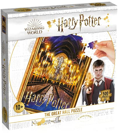 Winning Moves WM01005-ML1-6 Raum Teile La Grande Salle – 500 Stück, Puzzle Harry Potter – Die Große Saale – 500p