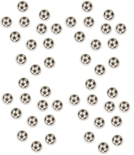 MINI FOOTBALLS sugar Sprinkles edible topper cake decorations x48