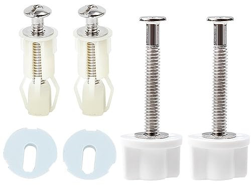 Oniissy Accessori e fissaggi per sedile WC, 1 set di fissaggio superiore per WC con dado a vite, piastra di fissaggio per foro cieco, dadi per bulloni per bagno