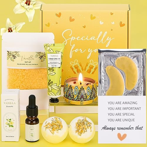 Birthday Gifts For Women,Vanilla Pamper Gifts For Her, Valentines Gifts for Her, Ideas Present For Mum Wife Girlfriend Sister Friend, Relaxation Spa Ladies Gifts Care Package For Her, Friendship Gifts