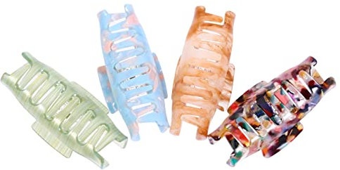 LALAFINA 4piezas Pinza De Ácido Acético Grande Para Mujer Pinzas Acrílicas Delicadas Cabello Para Eventos De Fiesta