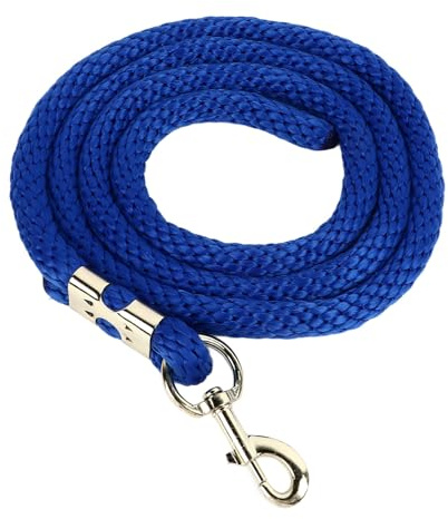 Cavezza per Cavallo, Imbracatura per Fune da Tirare Corda di Piombo da Due Metri con Grande Gancio per Cavallo Linea di Affondo per Cavalli Corda da Addestramento per Cavalli