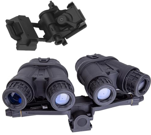 BLOKZ 1 gafas binoculares de visión nocturna Gpnvg18 de cuatro tubos + 1 soporte para gafas de visión nocturna L4g24, accesorios de soporte para cascos rápidos, accesorios de cosplay (negro)